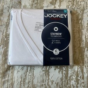 XLT Jockey V-neck white T-Shirt (2 pack)